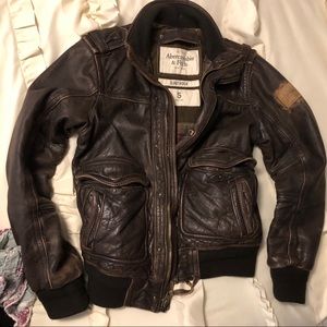 Leather Men’s Abercrombie Rollins Jacket Small